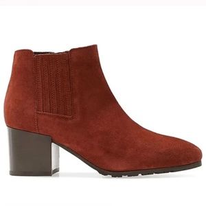 Aquatalia Weatherproof Block Bootie in Ginger